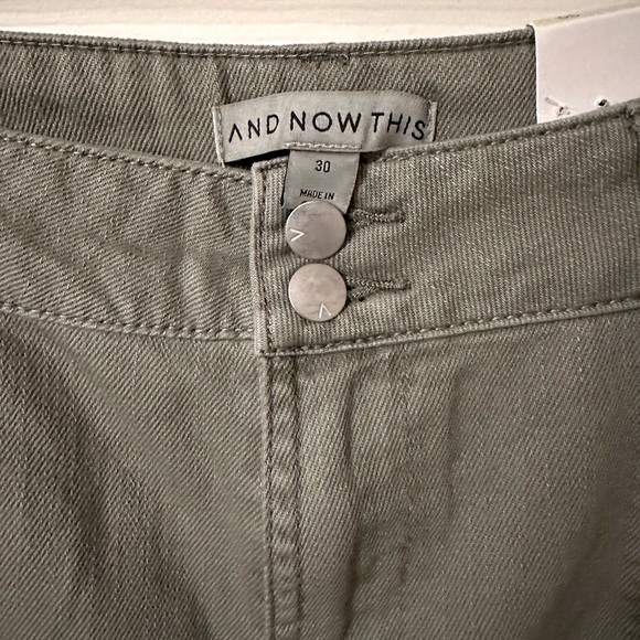 And Now This Olive Green High Rise Wide Leg Pants with Stretch - Picture 8 of 12